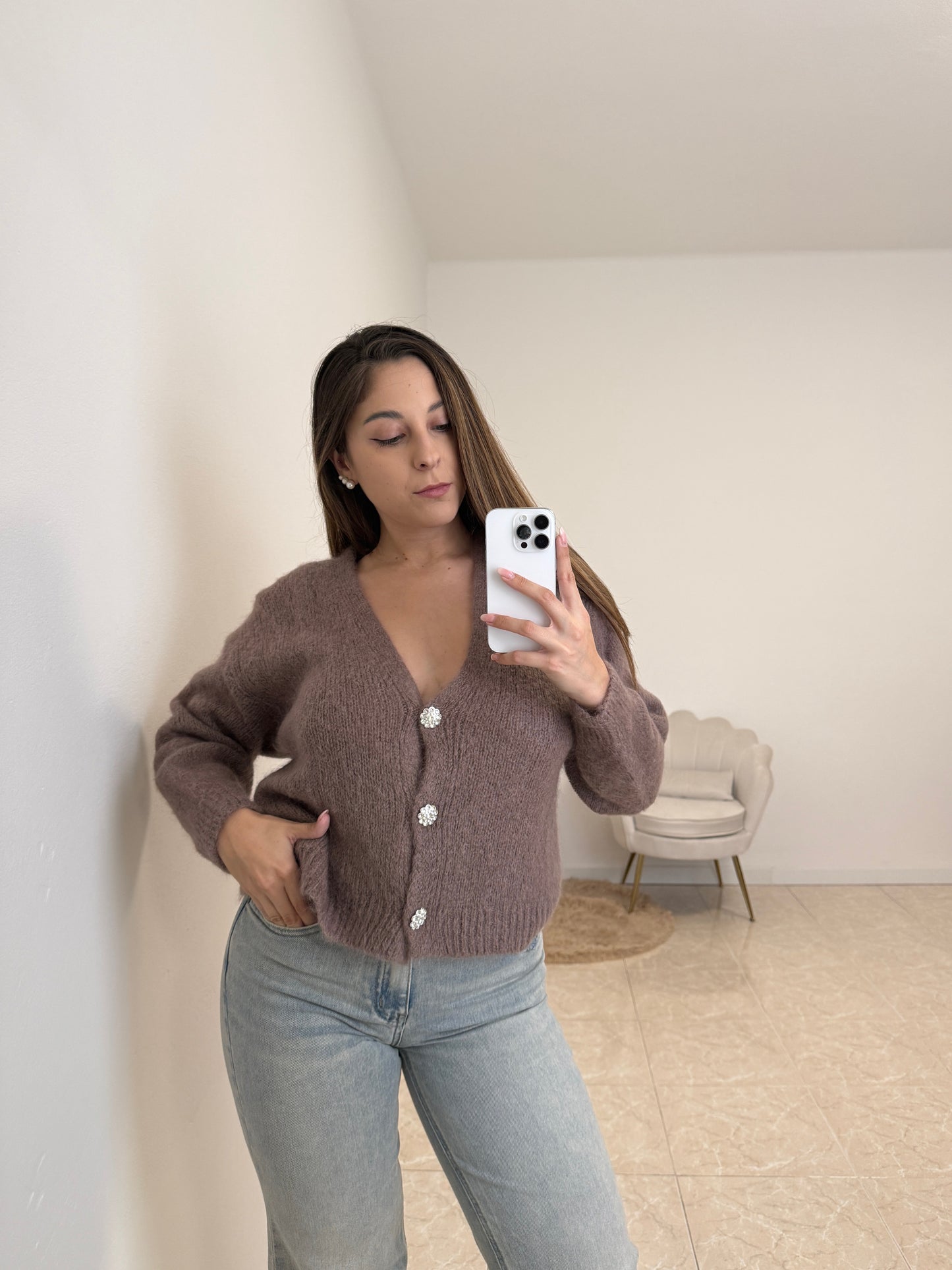 Cardigan Gioiello Tortora