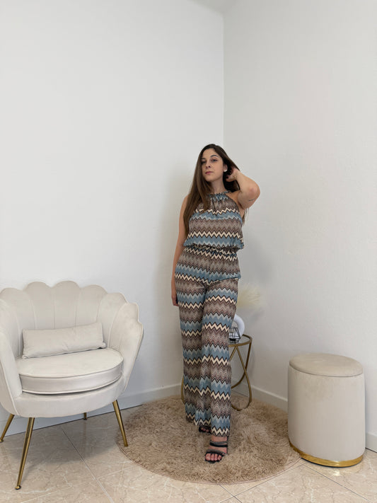 Completo Zig Zag Azzurro