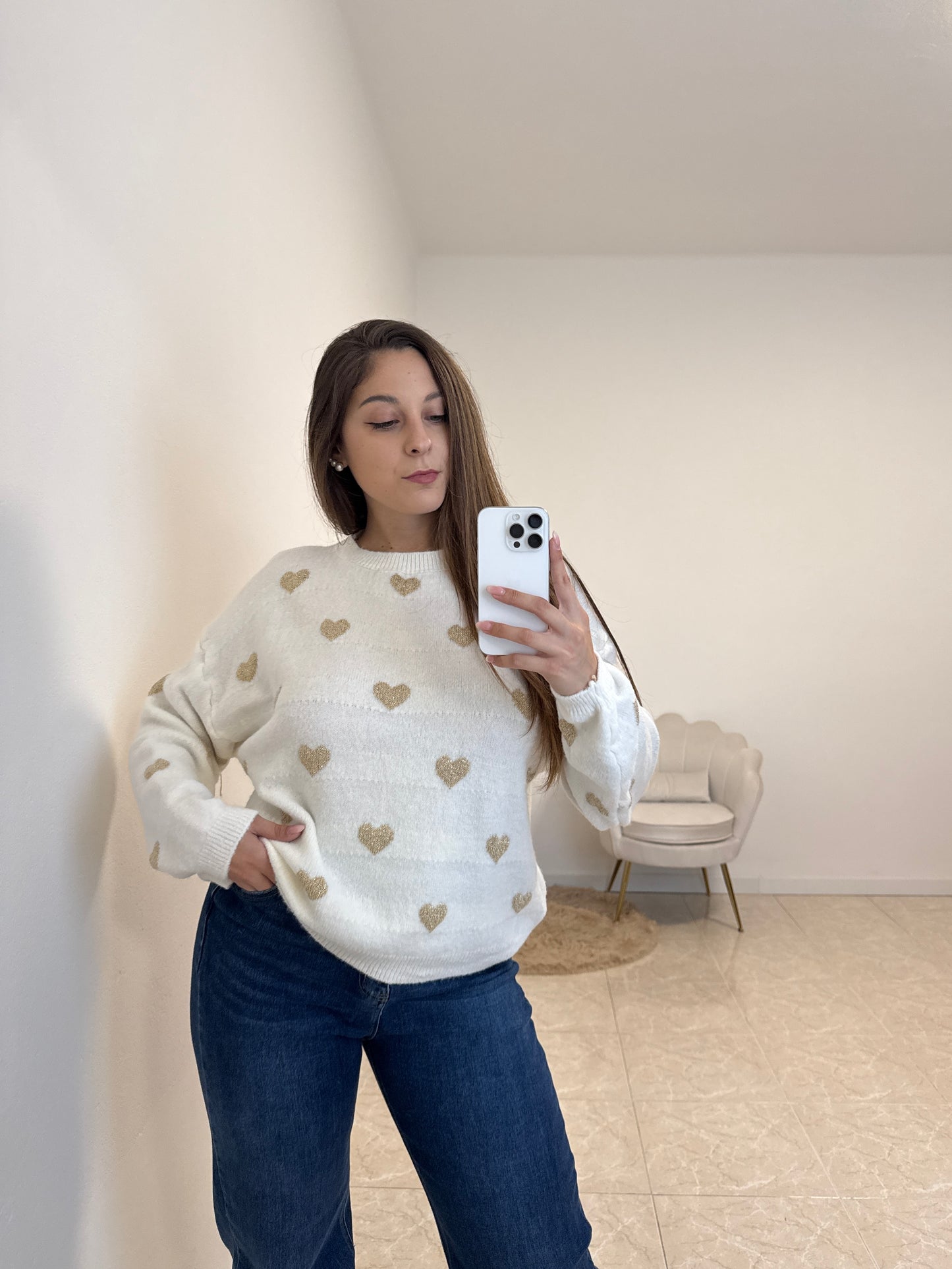 Maglione Heart Cioccolato