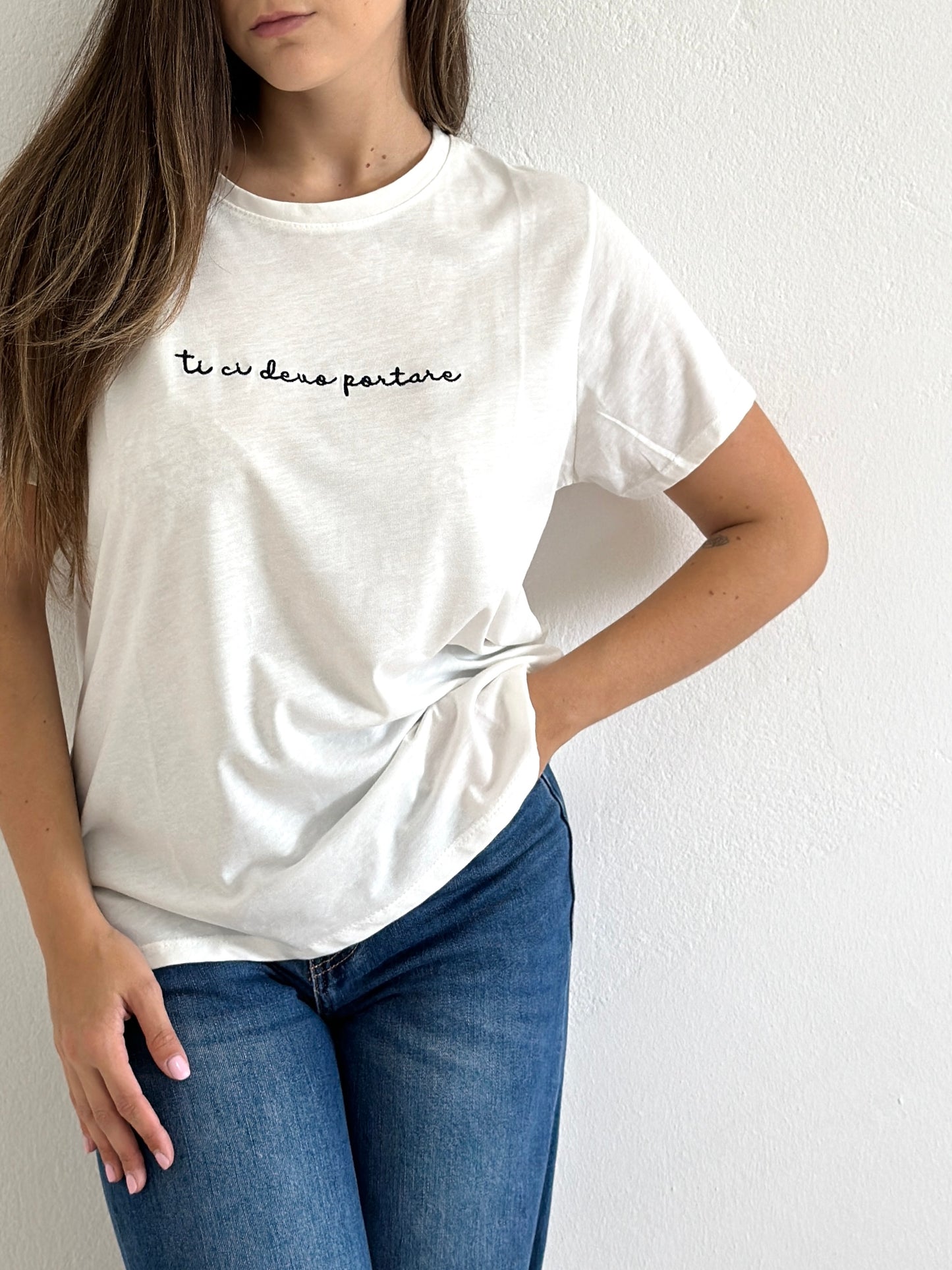T-Shirt "Ti ci devo portare"