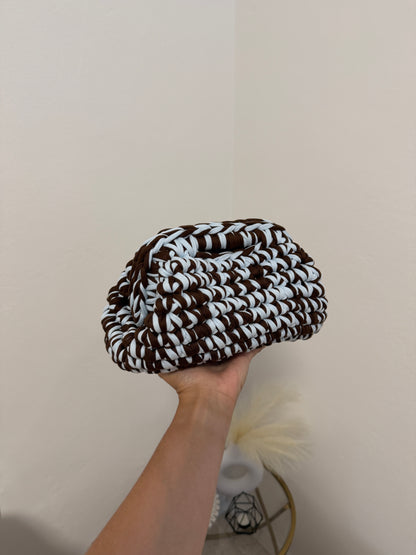 Lola Bag - Bicolor Celeste e Cioccolato