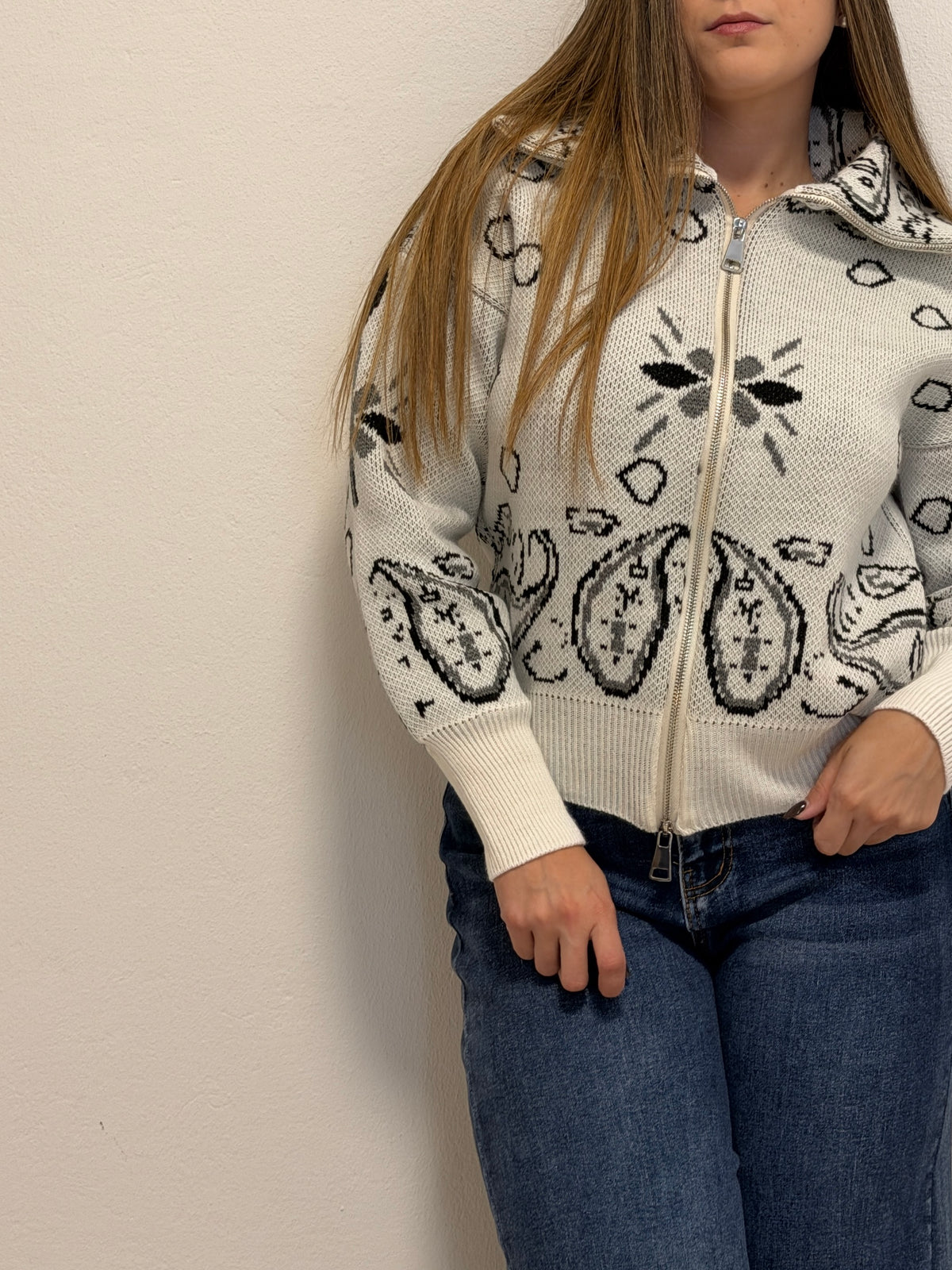 Pullover Bandana Bianco