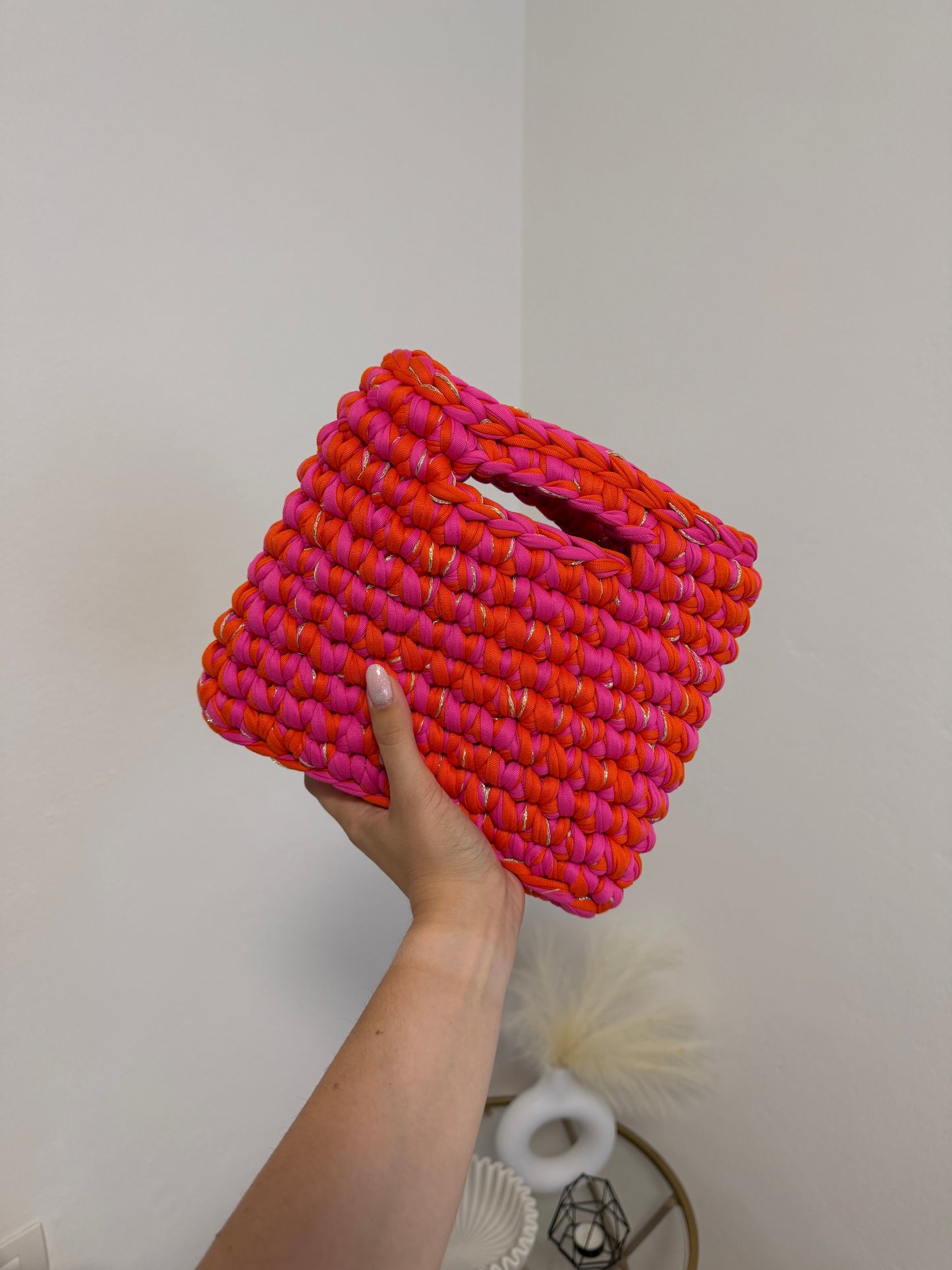 Miky Bag - Tricolor Arancio, Fucsia e Oro