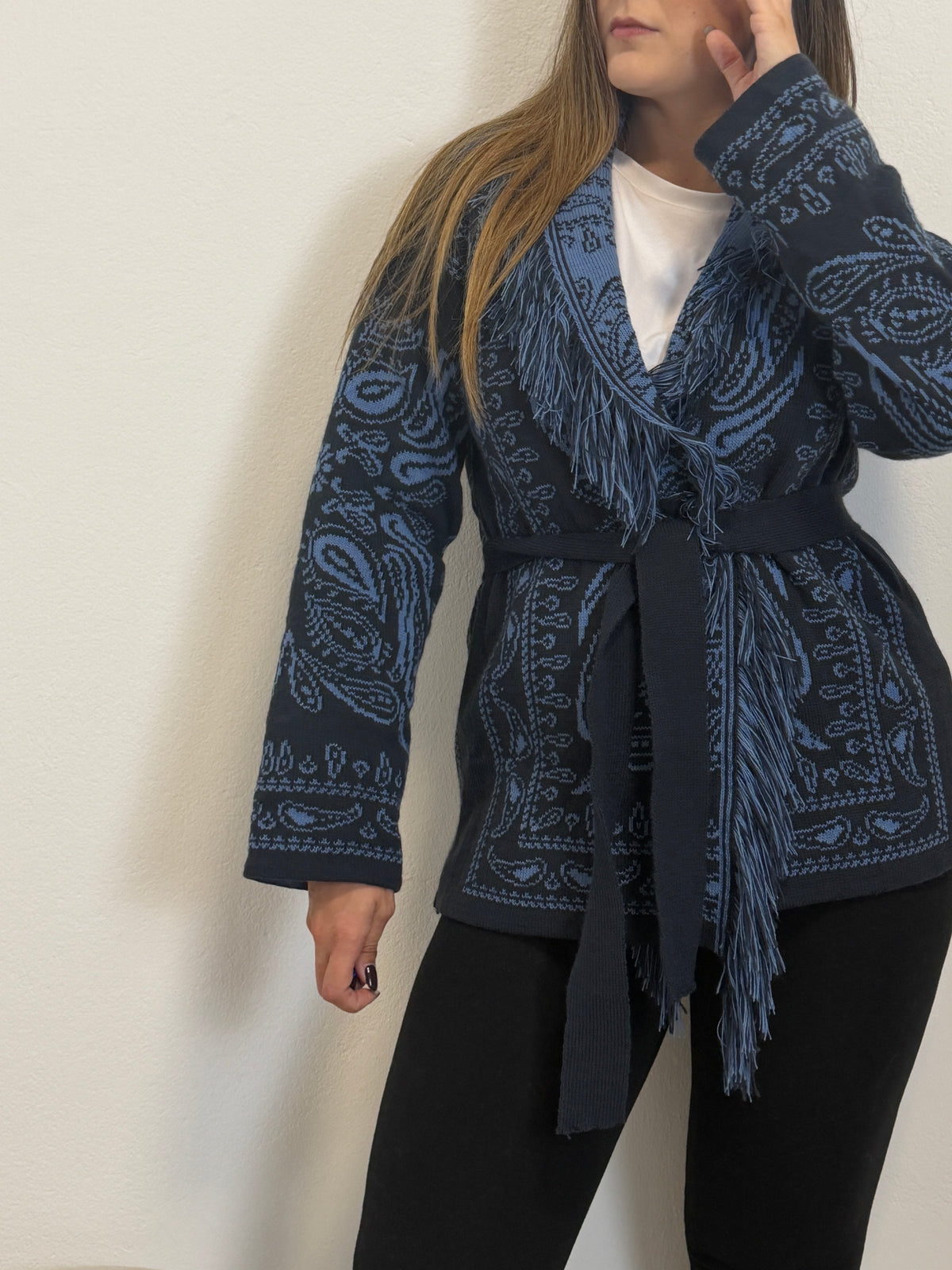 Cardigan Bandana Blu e Azzurro