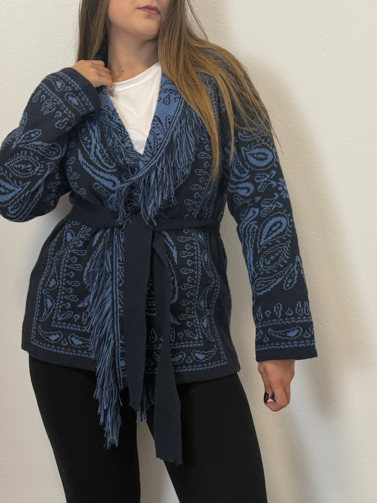Cardigan Bandana Blu e Azzurro