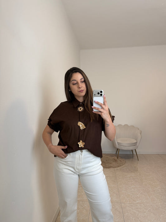 Camicia Gold Cioccolato