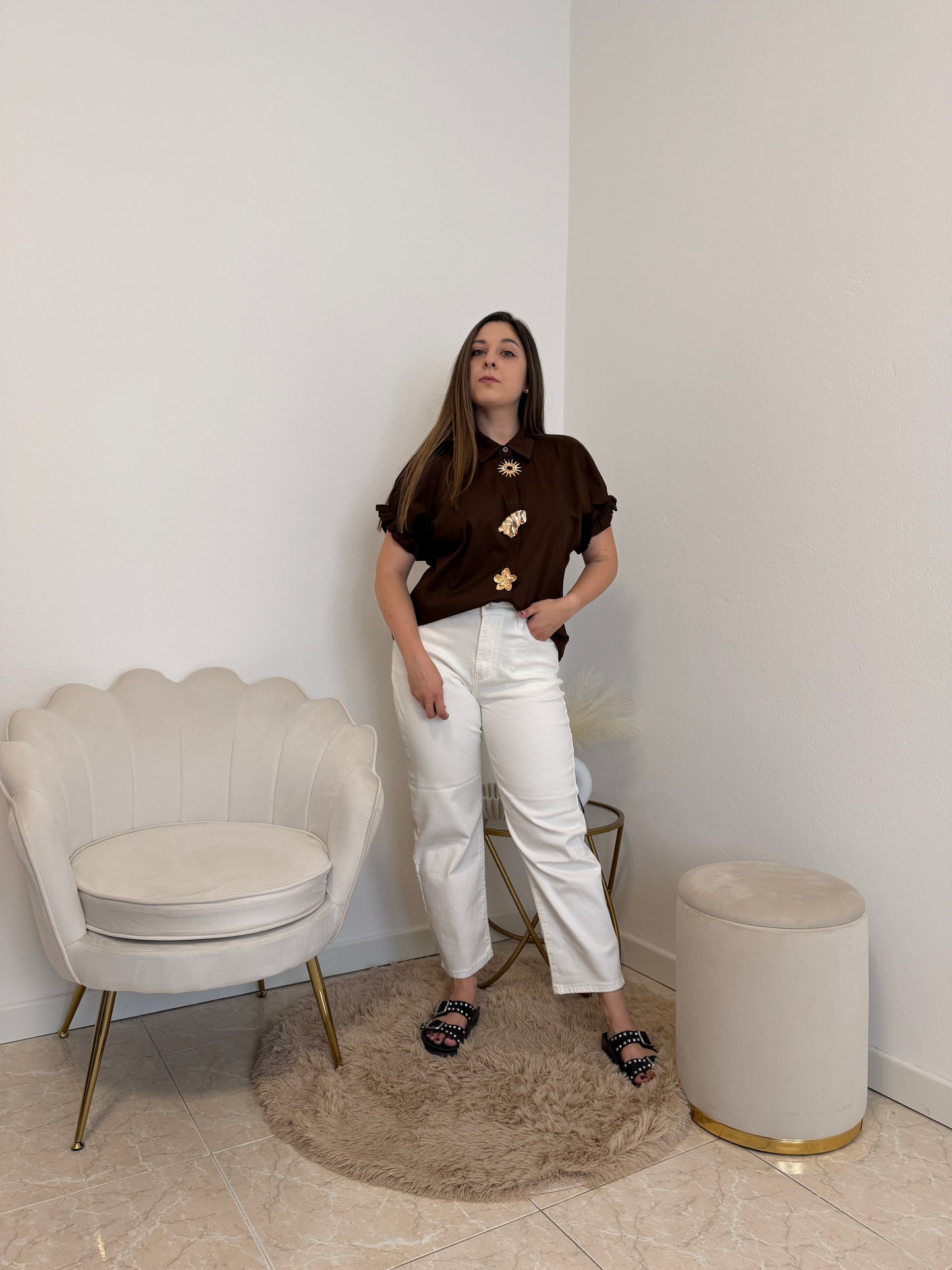 Camicia Gold Cioccolato