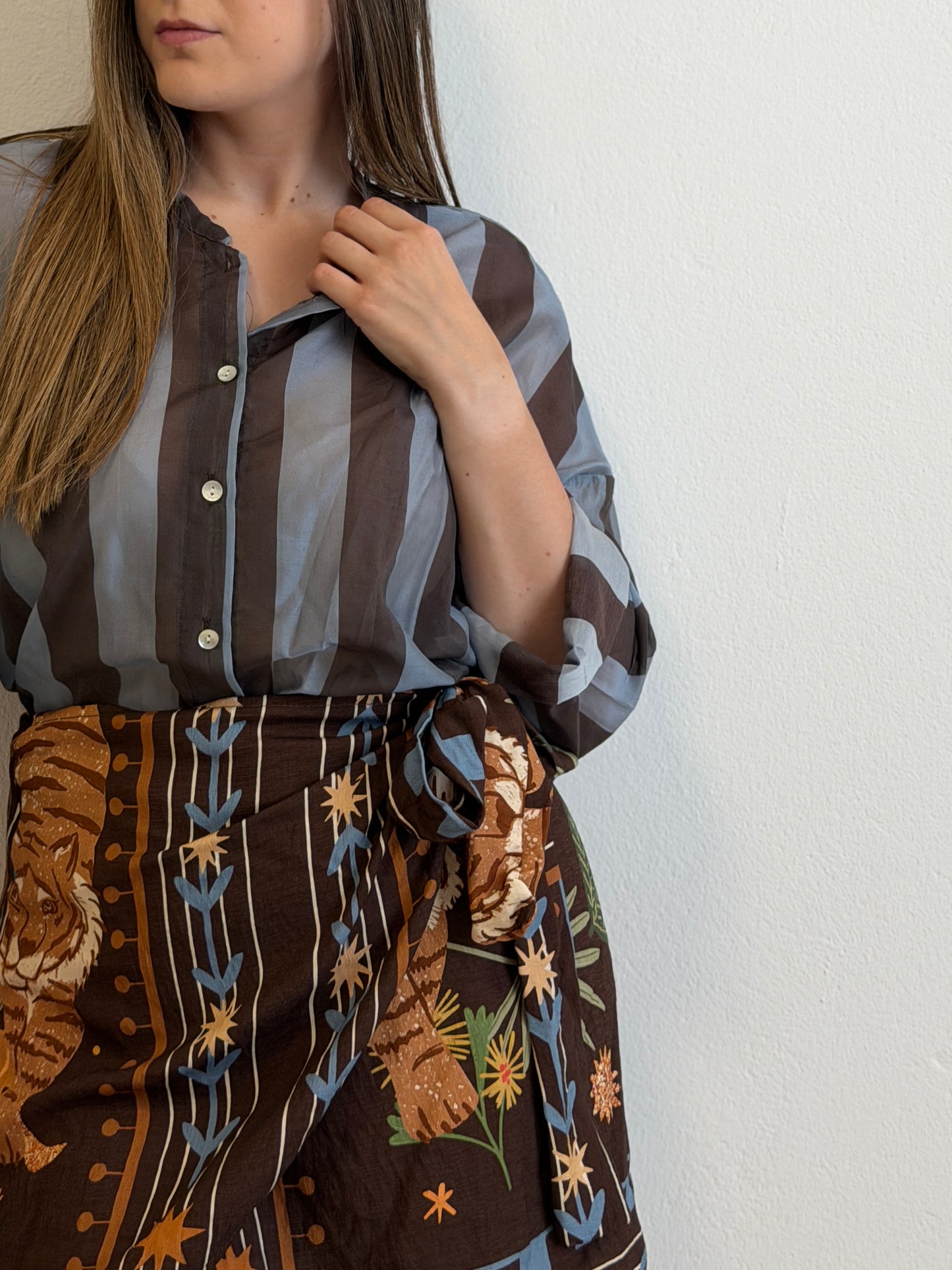 Camicia Righe Azzurra