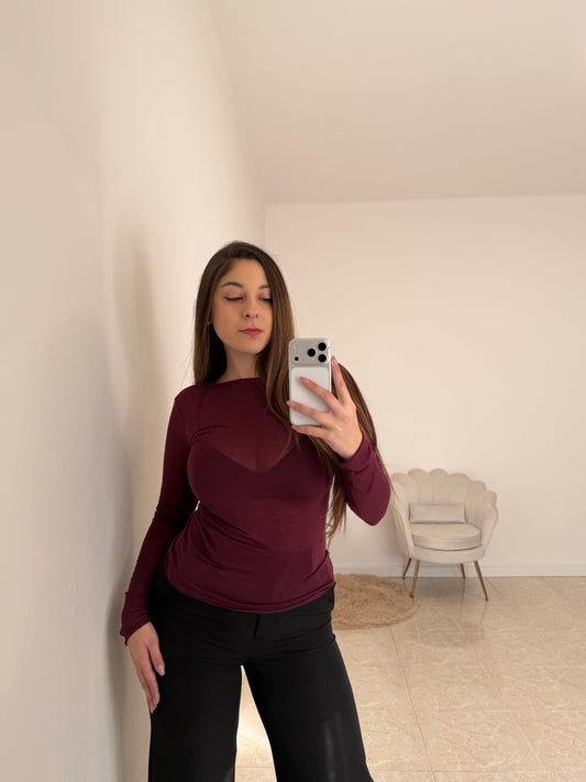 Maglia Cashmere Bordeaux