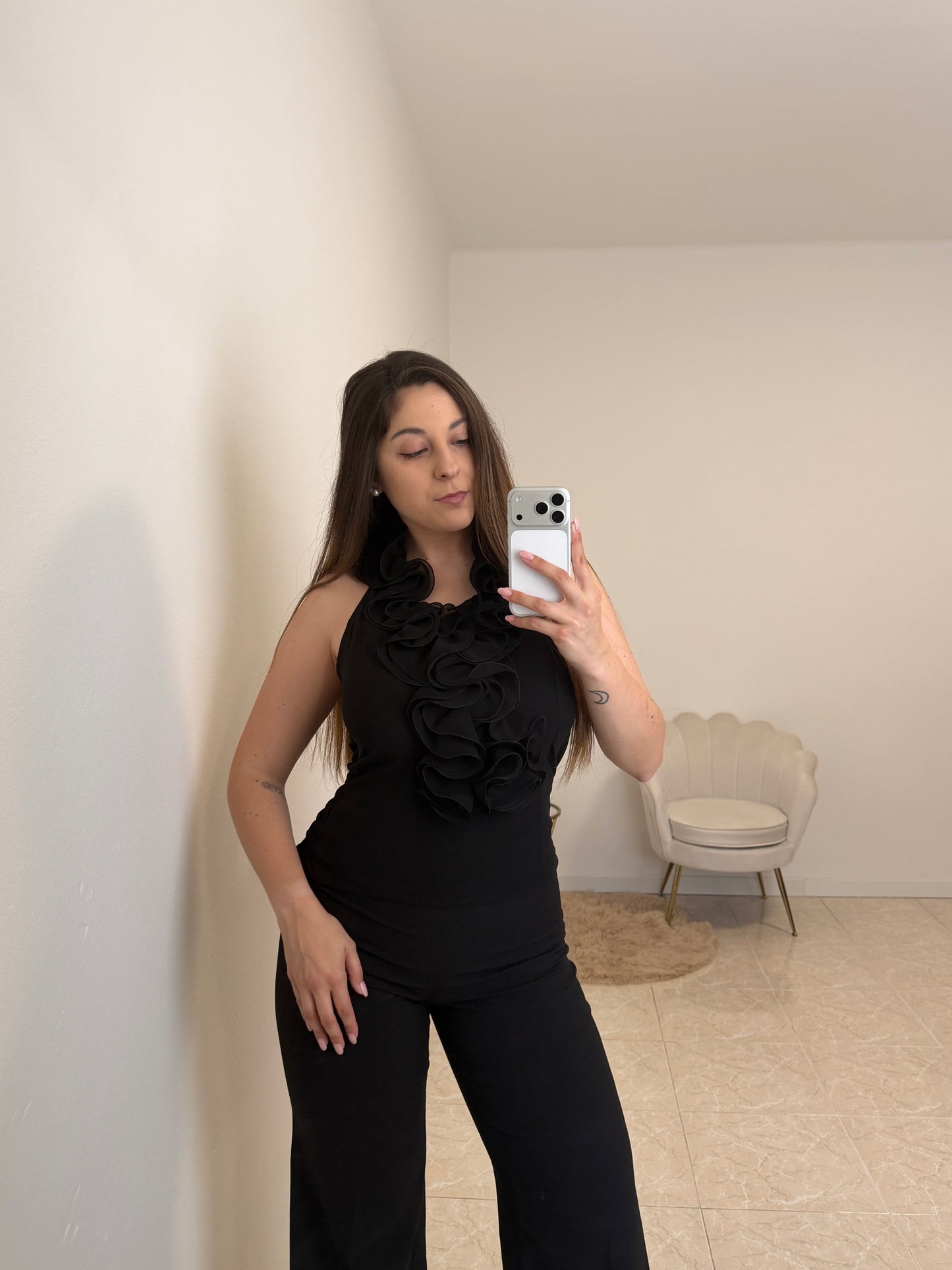 Maglia Chiffon Nera